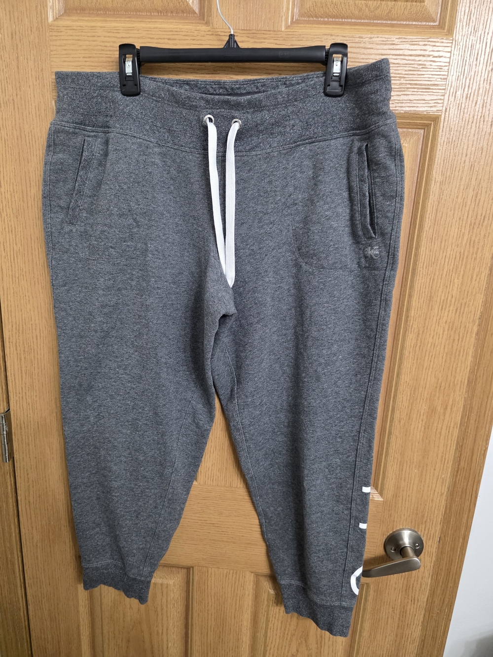Calvin Klein Dark Gray Drawstring Capri Jogger Pants